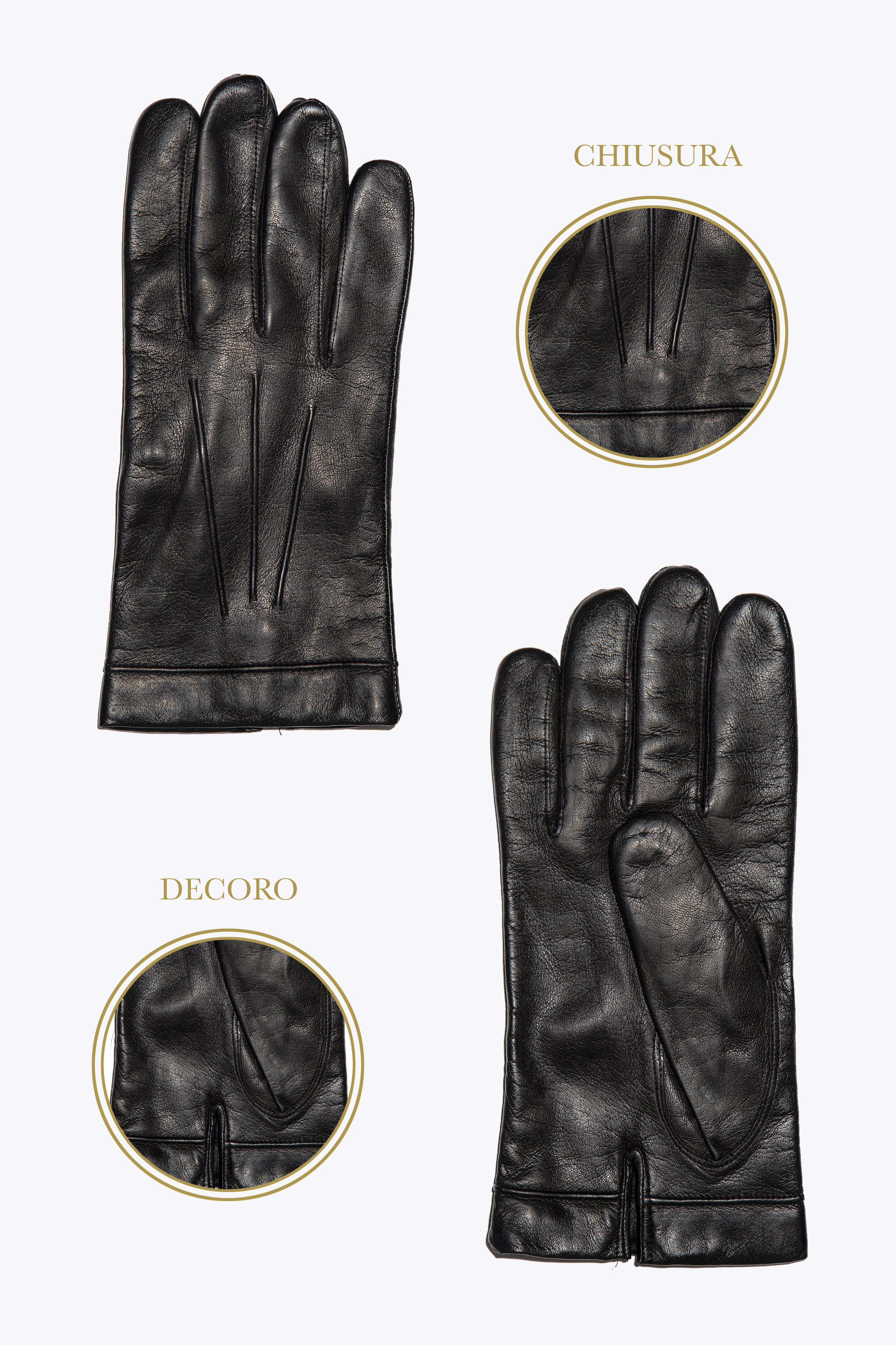 Guanti in pelle da UOMO Classico M10  ELVIFRA fashion accessories handmade  in Italy store online